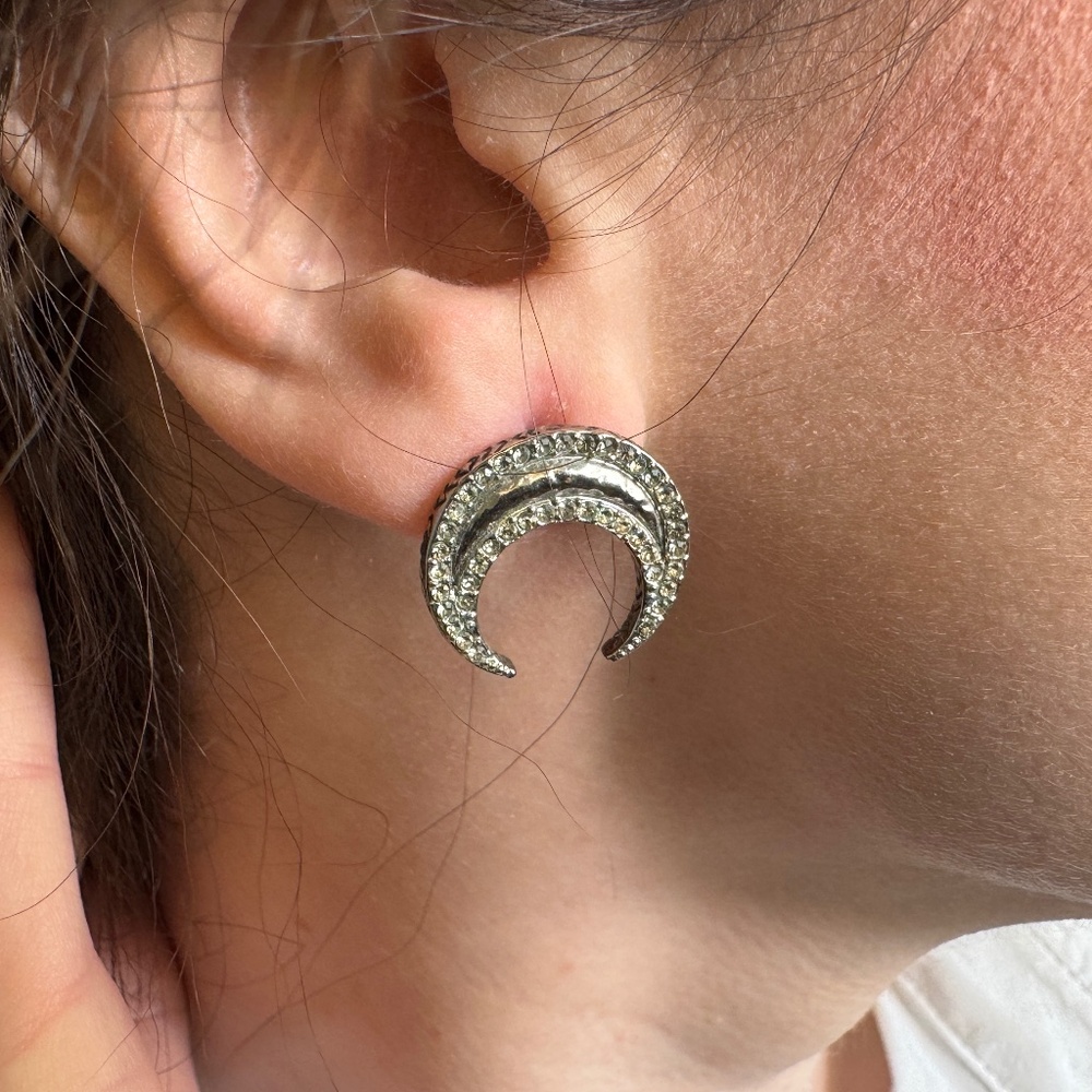 Silver Moon Earrings